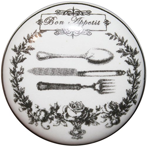 Möbelknöpfe Möbelknopf Möbelgriffe Shabby Antik Vintage Türgriff Knauf Griff Landhaus Küche *Bon Appetit* B-WARE