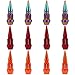 Produktbild SENZEAL 12pcs Aluminiumlegierung Staubkappen Lange Spike Fahrrad Auto Ventilkappen Bunte + Rot + Orange