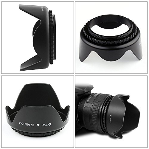 BPS Kit de Filtre Lentille 52mm pour objectif comprend Filtres UV   Filtres CPL Polarisant Circulaire C-PL    Pare-soleil 52mm avec bon qualit   pour Canon Nikon Sony Olympus et les Autres Reflex Num  rique