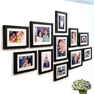 Ajanta Royal Classic Set Of 11 Individual Photo Frames (8-6X8 & 3-8X10) : A-78A (Black)