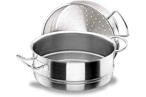 Lacor 50428 Panier Vapeur Chef Inox Diamètre 28 cm, Argenté