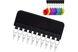 HOTANJI Hat Storage - Folding Clothes Hangers - Velcro Cap Organizer Hanger with 10 Stainless Steel Clips - Hat Holder for Closet and Wardrobe Organization