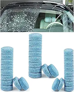 Qweezer 30 Pcs Car Wiper Detergent Effervescent Tablets Washer Auto Windshield Cleaner Glass | Pack of 30