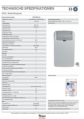 Whirlpool mobiles Klimagerät, PACW9COL - 3