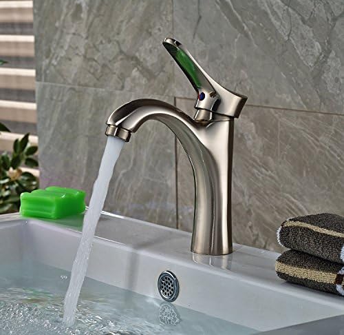 Single Hole Bathroom Sink Faucet Vanity One Handle Mixer Tap Brushed Nickel