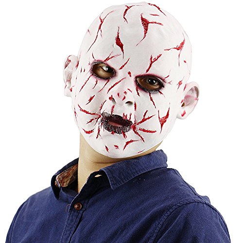 Decdeal Máscara de Monstruo Látex,Cabeza Llena Sangriento Máscara de Fantasma,Disfraz de Mascarada de Halloween
