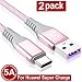 Produktbild USB Typ C Kabel 5A [2 Stück] Sweguard Schnell Ladekabel für Huawei P30 P20 P10 Pro Mate20 Lite Mate9 Mate10 Plus P9 QC3.0 Smartphone (Rosa,1M)