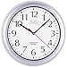 Produktbild JVD SH494.1 Wanduhr Baduhr Badezimmeruhr silbern wassergeschützt leise ohne Ticken