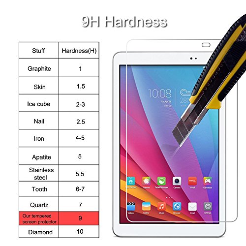Huawei MediaPad T1 10.0 Displayschutzfolie, vikoo Härtegrad 9H 2.5D superdünn kratzfest HD Klar Ballistic gehärtetem Glas Displayschutzfolie für Huawei MediaPad T1 10.0 - 2