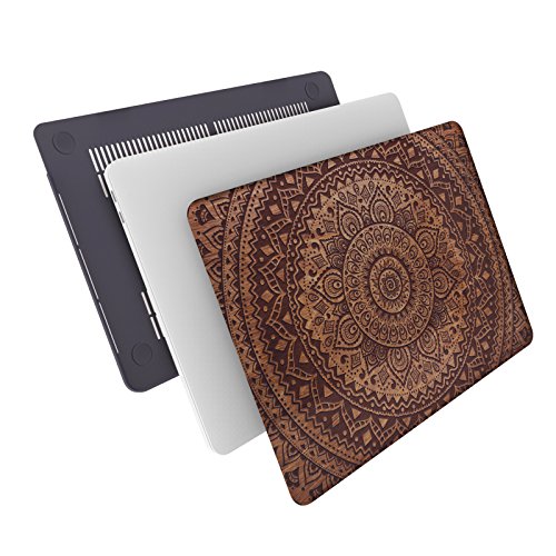 Case MacBook New Pro 13 Retina Hülle , Haocoo Mandala & Wood Design Ultra Slim Dünn Kratzfeste matt rutschfest Hartschale Kunststoff Schutzhülle Snap case für Apple MacBook New Pro 13 Zoll Retina (Modell: A1706 / A1708) - 5