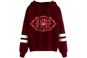 LKY STAR Animés Sweat à Capuche Hazbin Hotel Merch Hoodie pour Garçon Fille Sweatershirt avec à Manches Longues