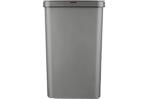Tower T838005G Sensor Bin with Retainer Ring, Battery-Operated, 50L, Grey