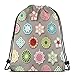 Produktbild Hot Potholders (Gray) Vintage Pads Crochet Knit Star Clock Watermelon Kitchen Home Economics Flower_7430 3D Print Drawstring Backpack Rucksack Shoulder Bags Gym Bag for Adult 16.9"x14"