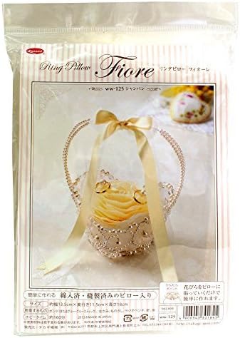 Handmade Kit Wedding Fiore Fiore Petal Ring Pillow Champagne