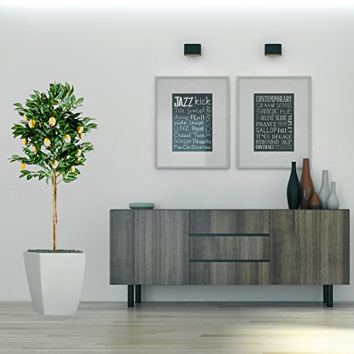 Zitronenbaum Kunstpflanze mit Echtholzstamm und Zitronen Kunstbaum – 184 cm groß - 5