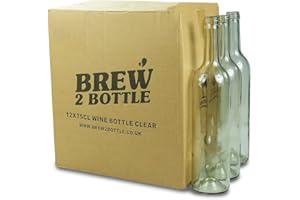 Brew2Bottle Home Brew 12 Pack of 75cl Clear Glass Wine Bottles