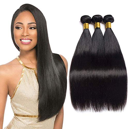  IFLY tissage brésilien lisse lot cheveux bresilien lisse tissage en lot tissage cheveux humain bresilienne raide mèches bresiliennes naturelles total (16 18 20pouce)