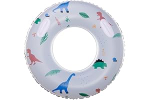 JUNBAOYYDS Anello galleggiante per adulti, anello galleggiante trasparente, in PVC, gonfiabile, per feste in piscina, feste all'aperto al mare