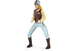 Papo - Figurine animal - Cavalière Fashion Adulte Bleue, Jouet enfant dès 3 Ans - Élégance Équestre et Passion du Cheval pour Jeunes Cavaliers Inspirés