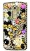 Produktbild LG K8 Hülle, Sense TE Strass [3D Handgefertigt] Diamant Serie Bling Schutz Handy Tasche Kristall Transparent Case Cover Hülle mit Retro Anti Staub Stecker - Leopard Big Rose Blumen / Gold & Schwarz