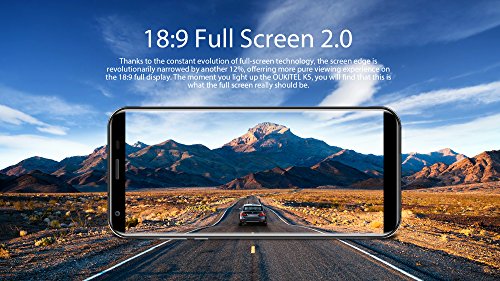 OUKITEL K5 - 5,7 pouces HD (ratio 18: 9) Android 7.0 4G smartphone, 1,5 GHz quad core 2 Go + 16 Go, 4000mAh batterie, camÃ©ras triple (5MP + 2MP + 16MP) - bianca