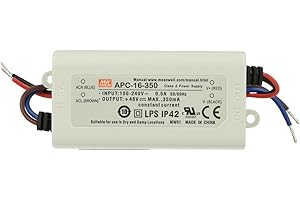 MeanWell LED-Treiber Konstantstrom Mean Well APC-16-350 16 W (max) 350 mA 12-48 V/DC no dimmbar