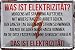 Produktbild was ist Elektrizität Witziger Spruch 20x30 Deko Blechschild 332