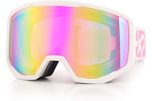 EXP VISION Occhiali da sci per uomo e donna, occhiali da snowboard, occhiali da neve OTG, 100% protezione UV, occhiali da sci per portatori di occhiali, anti-nebbia, snowboard, occhiali da sci