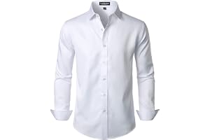 Chemise Habillée Pour Homme Infroissable Et Extensible | Manches Longues | Idéale Pour Le Bureau Et Les Occasions Décontractées - 9