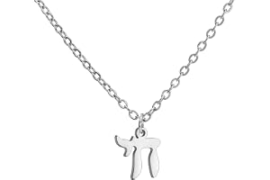 LIKGREAT Hebreiska Chai halsband Livssymbol Smycken Religiös Välsignelse Amulet Judisk Israel Chanukah