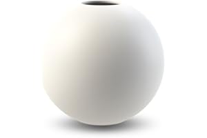Cooee Design Ball Jarrón de cerámica en Forma de Bola, 8 cm, Blanco