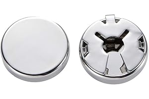 Buwei 1 par de Manguitos Redondos de latón con Cubierta de Botones para Camisa Formal de Boda para Hombres