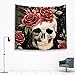 Produktbild DWOMESA Hippie Zucker Schädel Tapisserie Decke Wand Hängen Wand Wandteppich Stoff Fenster Tapisserie Me*ikanischen Hause Dekoration Yoga Matte,a12,2000,MM,*,1500,MM