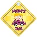 Mum's Taxi Car Sign Funny Novelty Gift / Present Baby on Board Style Sign