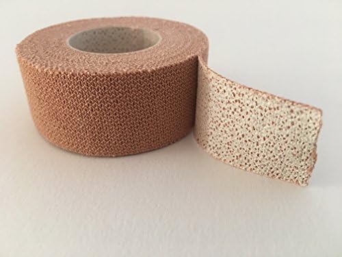 Flesh cotton elastic adhesive bandage EAB 2.5cm x 4.5m strapping tape x 6 rolls. Manufactured under private label in Spain for Zelador these rolls are of the highest quality on the market