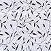 SODIAL(R) 2 x Willow Leaf Pillow Case Cover 45 x 45cm---Black and White