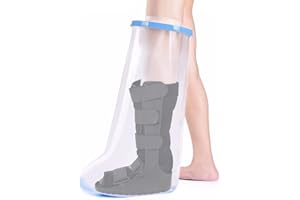 Fasola Shower Protection Leg Non-Slip Bandage Protection Waterproof Adult for Thighs, Legs, Knees, Foot, Cast Protection, Waterproof Leg Keep Wounds and Dressings Dry During Bathing