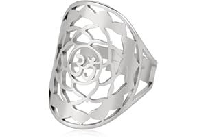 kkjoy Bague de Paon Ajourée en Acier Inoxydable Double Paon Anneaux Ouverts Réglables au Doigt Cadeau de Noël pour Femmes Filles