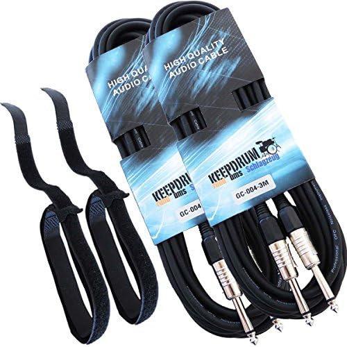 2x Keepdrum Guitar Cable Instrument Cable Jack 6.3 mm 2x GC-004 3m