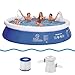 Produktbild Jilong Marin Blue Pool Set Ø 360x76 cm Fast-Set Quick-Up Swimming Pool inkl. Pumpe Filter-Kartusche