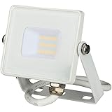 V-TAC VT-10 10W SMD Strålkastare Med Samsung Chip Varm Vit 3000K Vit Kropp Vit Glas