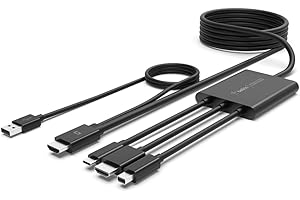 Belkin digitaler AV-Adapter – Multiport/HDMI-Display-Adapter (verbindet Laptops über USB-C, HDMI und Mini DisplayPort mit Bildschirmen); unterstützt 4K Ultra HD, Standard, B2B169