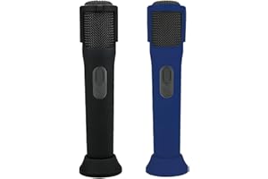 GENERISCH Silikon-Schutzhülle für JBL PartyBox kabelloses Mikrofon, stoßfest, staubdicht und wasserdicht, für sorgenfreie Verwendung überall, Schwarz und Blau, 2 Stück