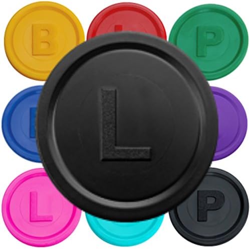 1000 Token in der Farbe Schwarz Bottle Bill Game Tokens Container Deposit Pledge Learning Counting Counters Refund Coins Chips available with Letters B, P, or L and many different colours