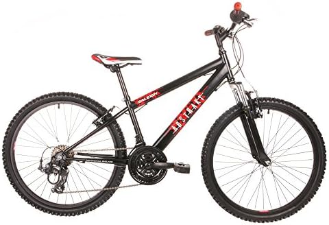 Raleigh Abstrakt 24 Inch Childrens Bike in Black and Red - 13 Inch Frame