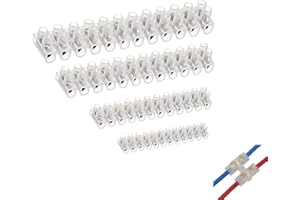 WYSUMMER Terminal Blocks, 8Pcs Electrical Terminal Barrier Block Strip Wire Connector Electrical Connector Dual Row 12 Position (8Pack - 5 Amp)