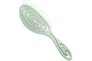 Head Jog 08 Paddle Brush Flexible Soft Pin Bristles, Detangling Wet Or Dry Hair. Gentle Brushing Hairbrush. Detangling Brush Curly & Wavy. (Original Collection Sage).