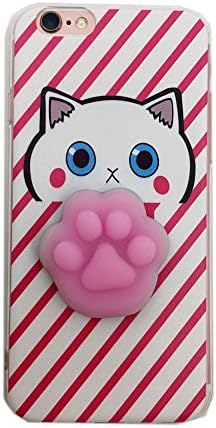 Squishy 3D Animal Cat iPhone 7 Case, Cute Stress Silicone Fun Case Cover for iPhone 7 (Color-H)