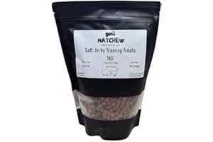 PAWSTRADING Natchew Soft Training Treats 1kg Poultry Fish Jerky Dog Pup High Value Reward Treat (1kg, Jerky)