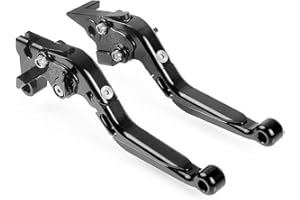 ZHUOWU Conjunto de Palanca de Embrague y Freno Extensibles Plegables para FJ-09 MT-09 Tracer FZ-09 MT-10 FZ1 FZ6 FZ6R FZ8 MT07 FZ07 XJ6N XJ6 Diversion XSR 700 900 XV 950 Racer